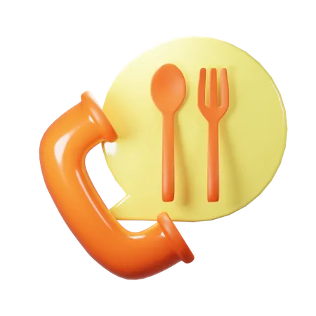 Food Delivery Call  3D Icon