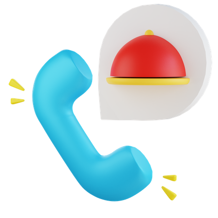 Food Delivery Call 3D Icon