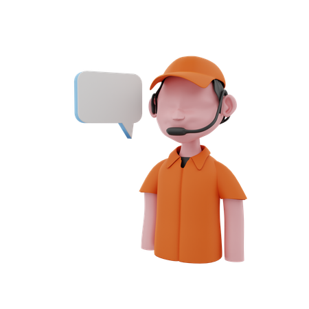 Food Delivery Calling  3D Icon