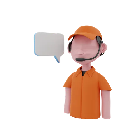 Food Delivery Calling  3D Icon