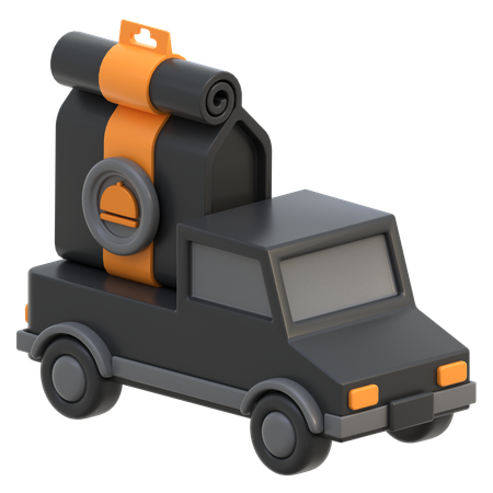 Food Delivery Car  3D Icon