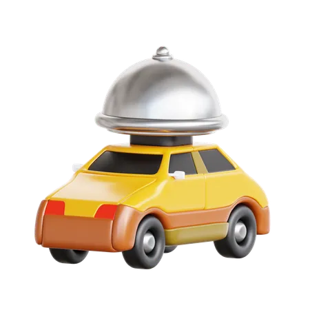 Food Delivery Car  3D Icon