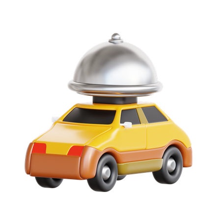 Food Delivery Car  3D Icon