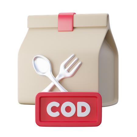 Food Delivery Cod  3D Icon
