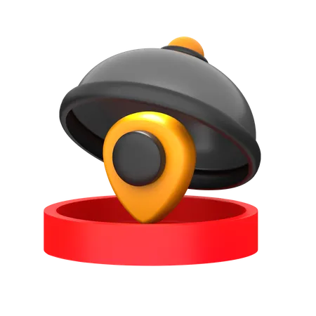 Food Delivery Location  3D Icon
