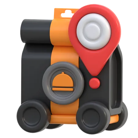 Food Delivery Location  3D Icon