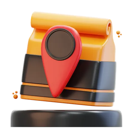 Food Delivery Location  3D Icon