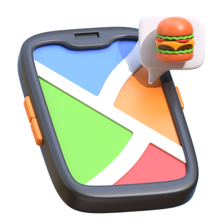 Food Delivery Location  3D Icon