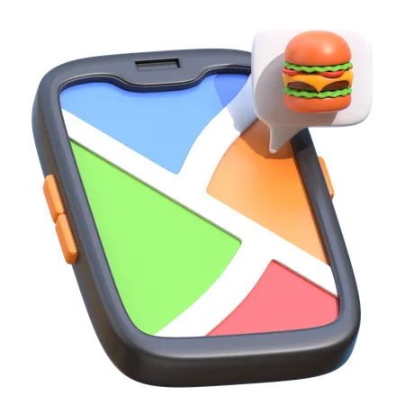 Food Delivery Location  3D Icon