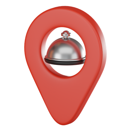 Food Delivery Location  3D Icon