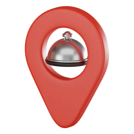 Food Delivery Location  3D Icon