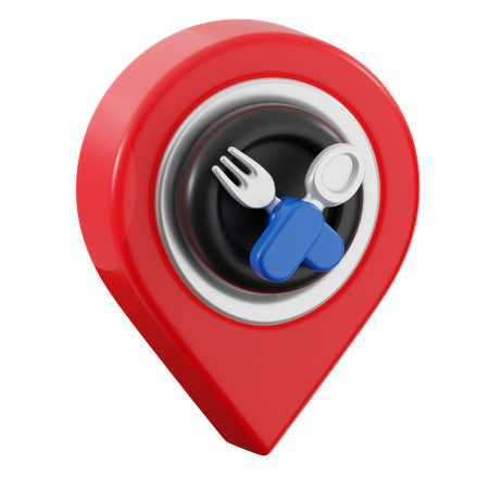 Food Delivery Location  3D Icon