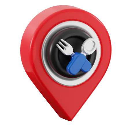 Food Delivery Location  3D Icon