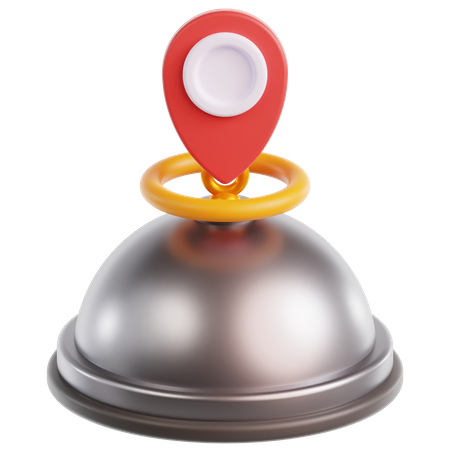 Food Delivery Location  3D Icon