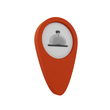 Food Delivery Location  3D Icon