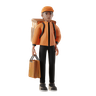 free 3d food delivery man 