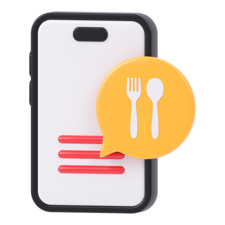 Food Delivery Message  3D Icon