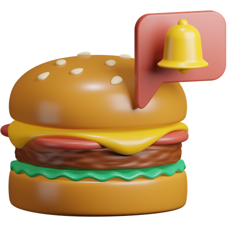 食品配達通知  3D Icon