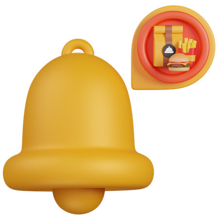 食品配達通知  3D Icon