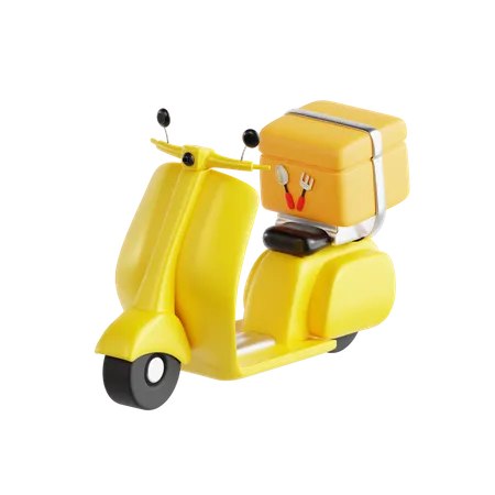 Food Delivery Scooter  3D Icon