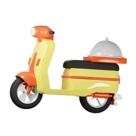 Food Delivery Scooter  3D Icon