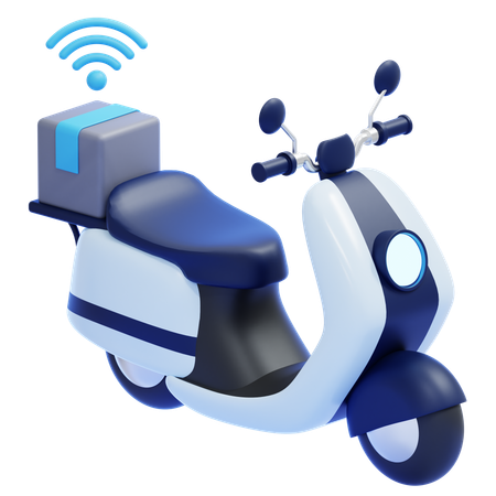 Food Delivery Scooter  3D Icon