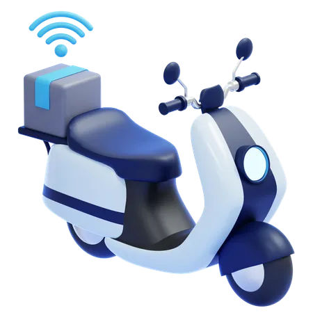 Food Delivery Scooter  3D Icon