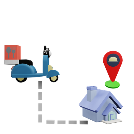 Food Delivery Service  3D Icon