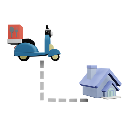 Food Delivery Service  3D Icon