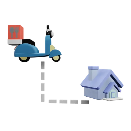 Food Delivery Service  3D Icon