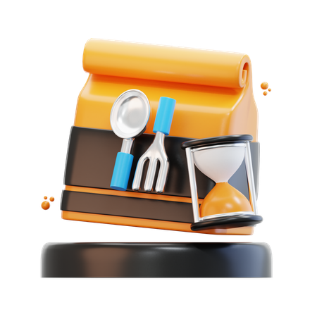 Food Delivery Time  3D Icon