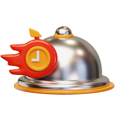 食品配達時間  3D Icon