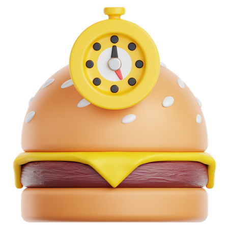 Food Delivery Time  3D Icon