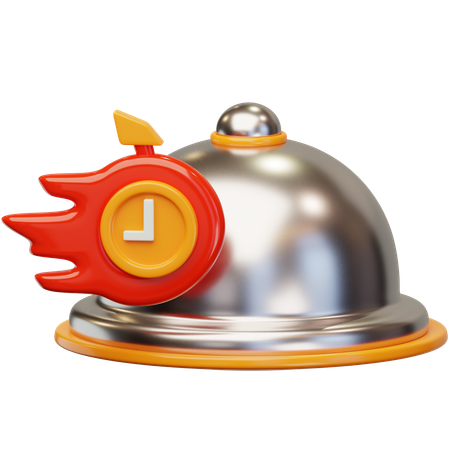 Food Delivery Time  3D Icon