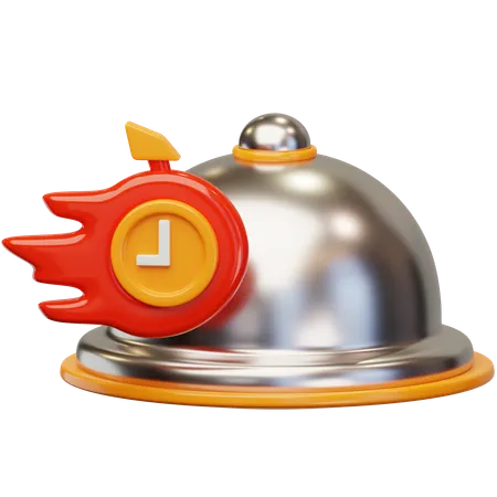 Food Delivery Time  3D Icon