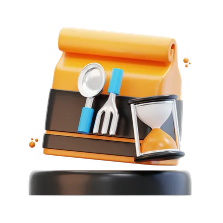 Food Delivery Time  3D Icon