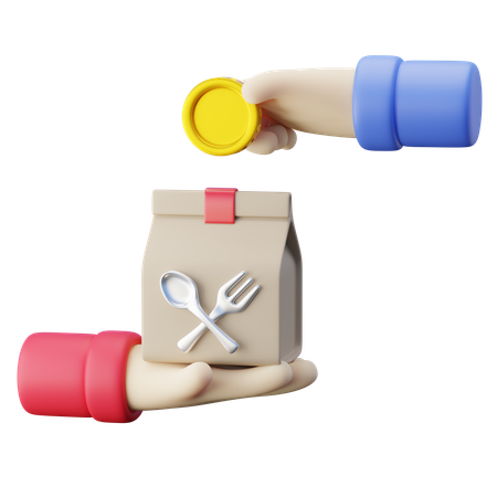 Food Delivery Tip  3D Icon