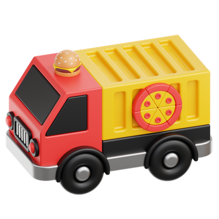 Food Delivery Truck  3D Icon