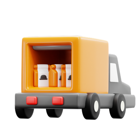 Food Delivery Truck  3D Icon