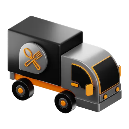 Food Delivery Truck  3D Icon