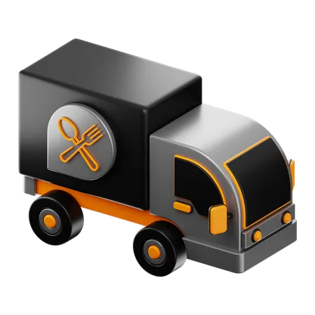 Food Delivery Truck 3D Icon