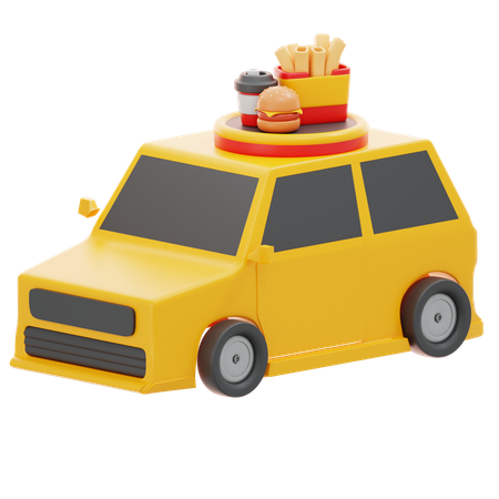 Food Delivery Van  3D Icon