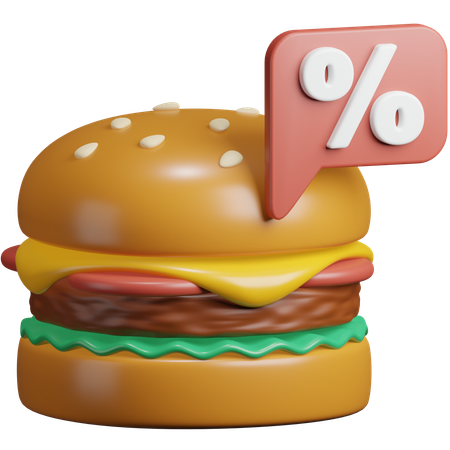 Food Discount  3D Icon