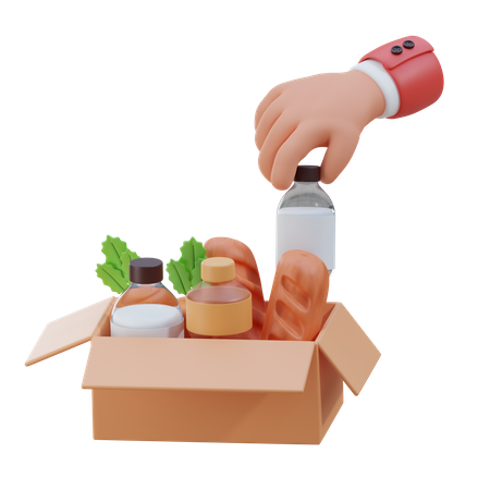 Food Donation  3D Icon