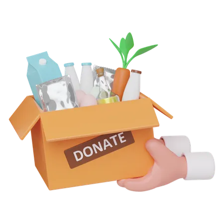 Food Donation  3D Icon