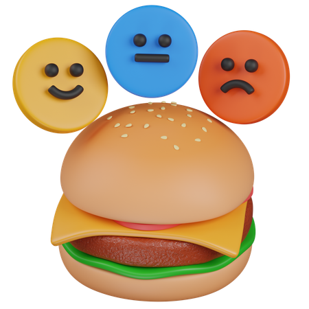 食べ物のフィードバック  3D Icon