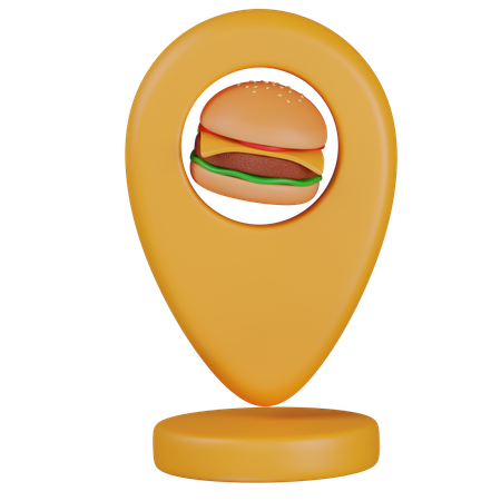 Food Location  3D Icon
