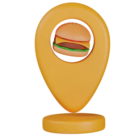 Food Location  3D Icon