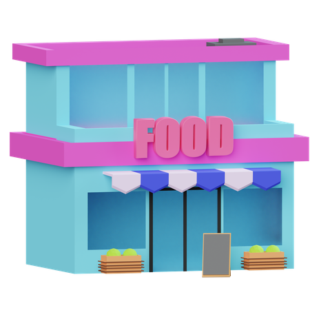 Food Market 3D Icon