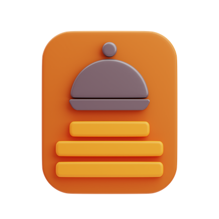 Food Menu  3D Icon